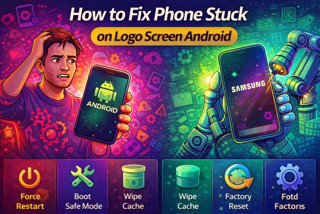 How to fix phone stuck on logo screen android