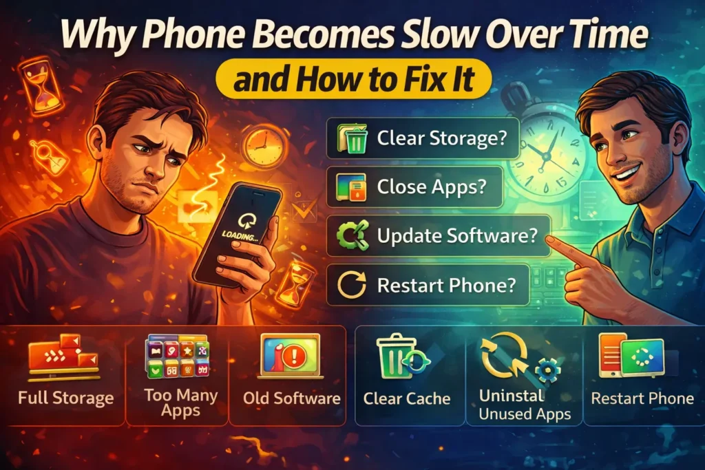 Why phone becomes slow over time and how to fix it